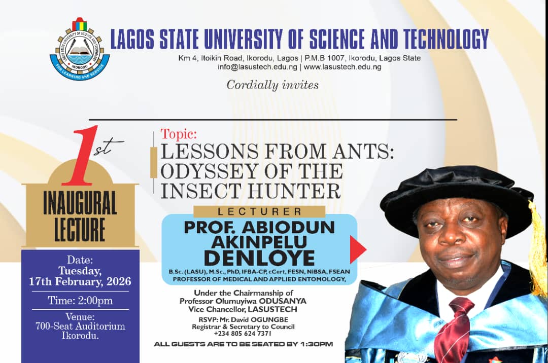 Professor Abiodun Akinpelu Denloye to Deliver LASUSTECH's Maiden Inaugural Lecture